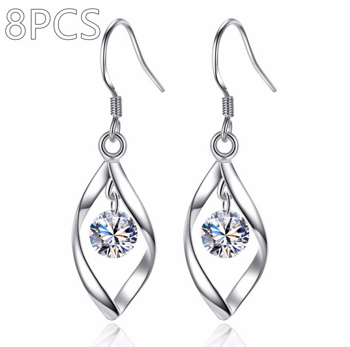 Zircon Reduction Silver Earrings - Zenoora