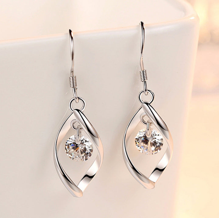 Zircon Reduction Silver Earrings - Zenoora