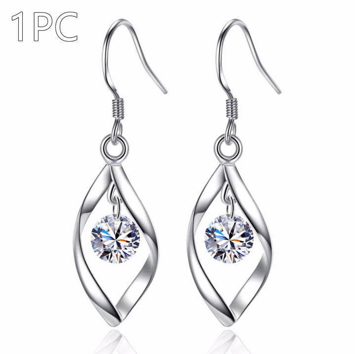 Zircon Reduction Silver Earrings - Zenoora