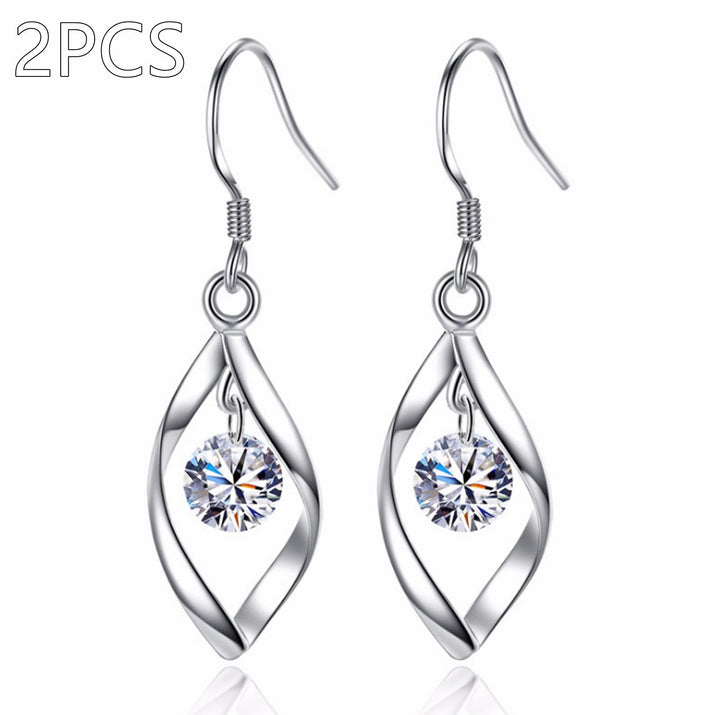 Zircon Reduction Silver Earrings - Zenoora