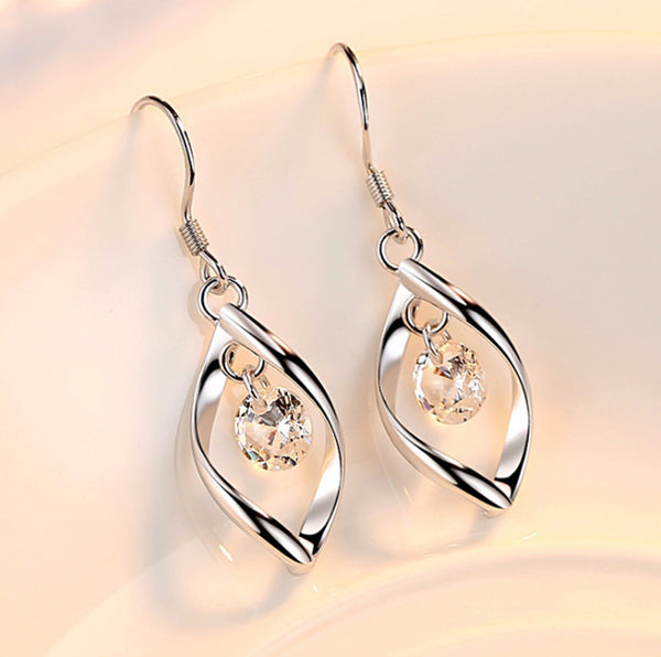 Zircon Reduction Silver Earrings - Zenoora