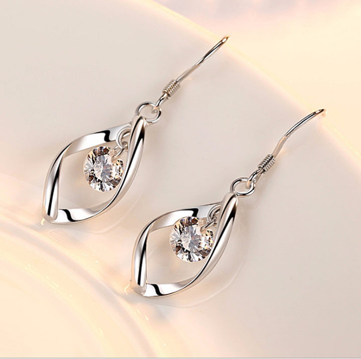 Zircon Reduction Silver Earrings - Zenoora